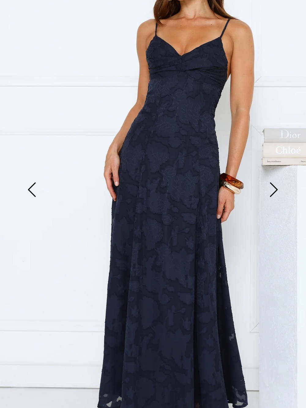 Hello Molly Navy Lace Maxi Slip Dress